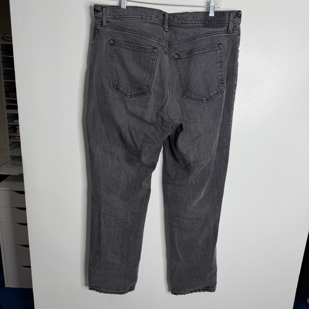 Abercrombie &‎ Fitch The 90's Straight Ultra High Rise Washed Black Plus 16/33 - Picture 3 of 7